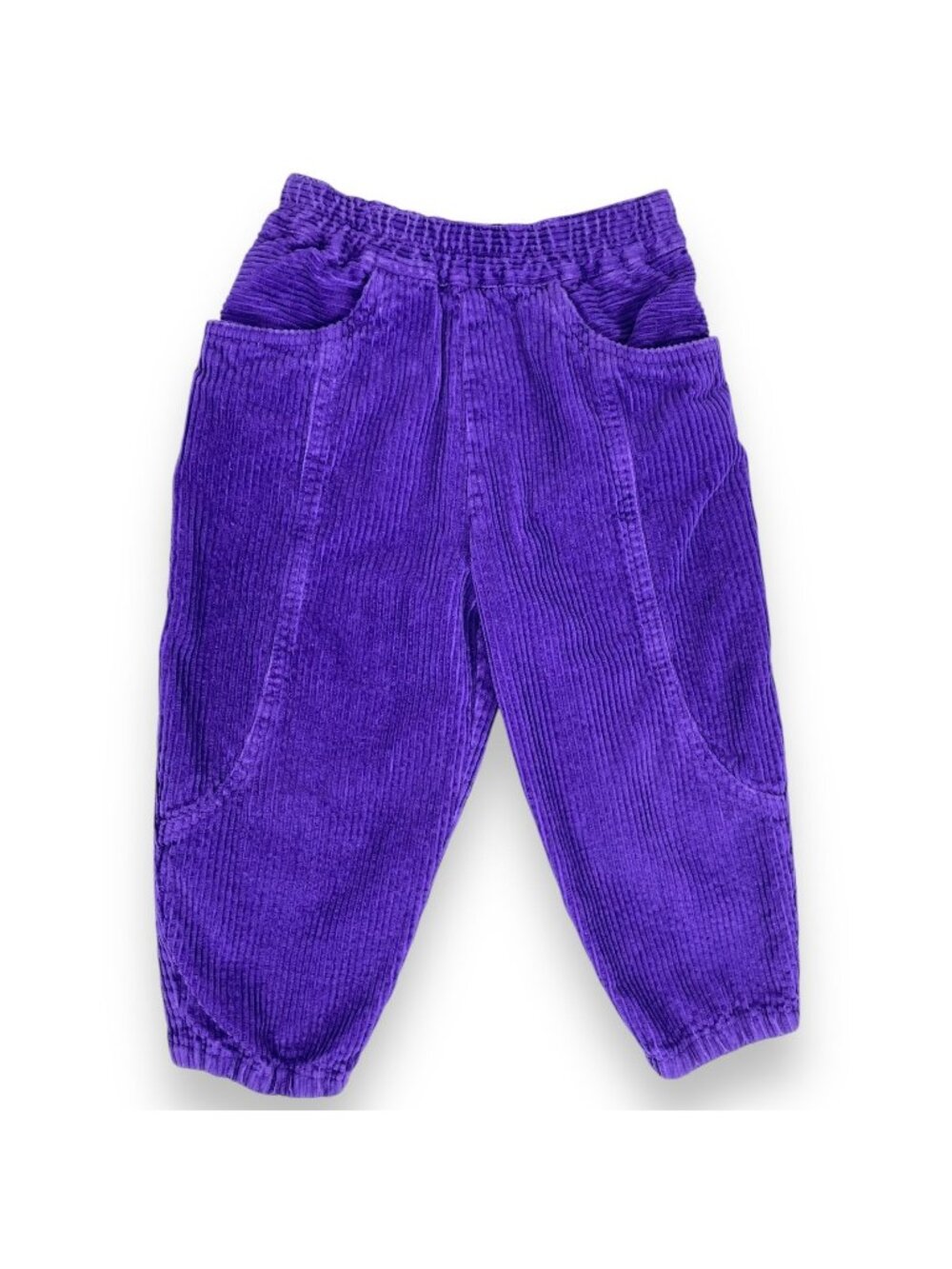 Vintage 1990s 90s Girls High Waist Rise Purple Soft Corduroy Bottoms Pants 24m